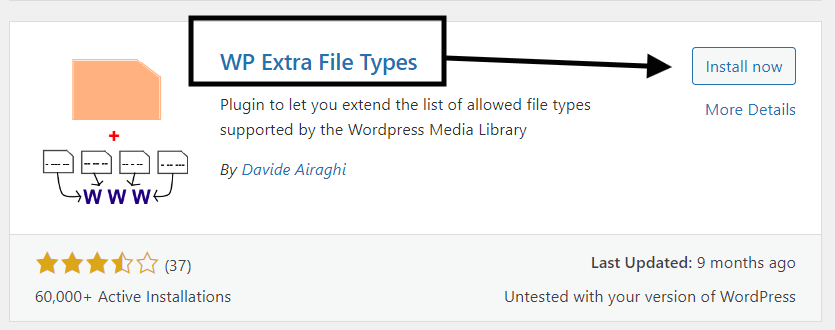 WP Extra File Types wordpress Plugin