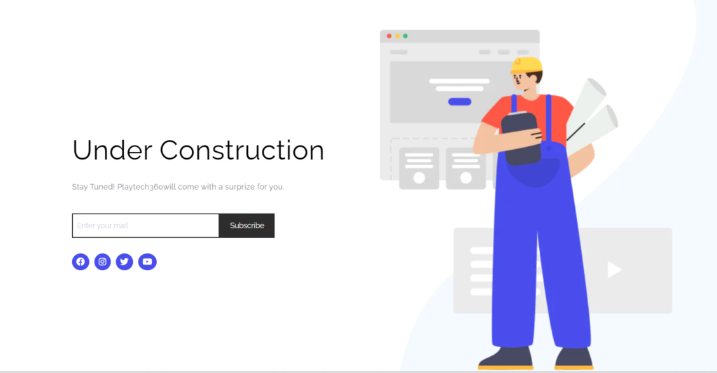 Under Construction Elementor Template Library
