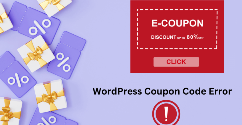 Wordpress Coupon Code Error