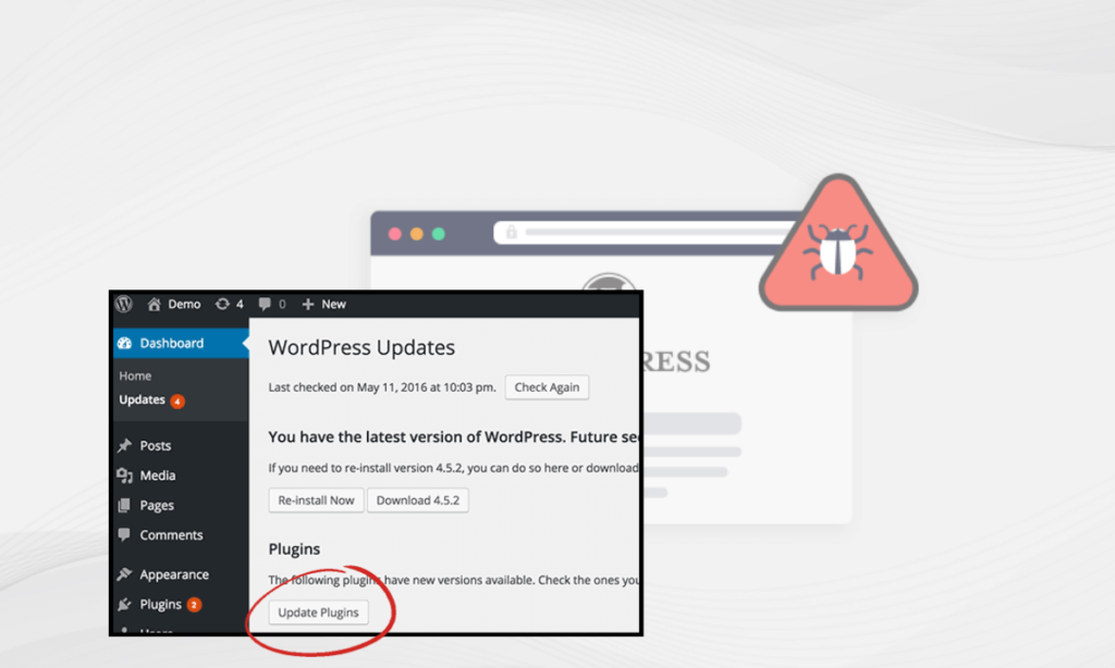 Remove Malware from WordPress, Update plugins